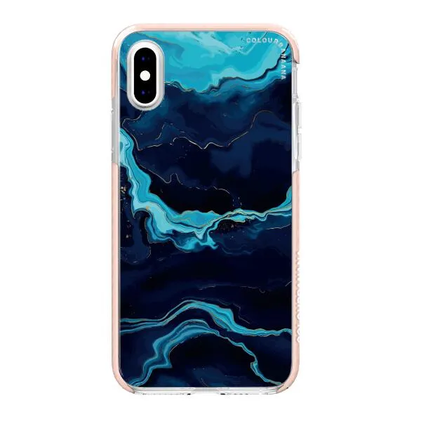 iPhone Case - Navy Blue Marble