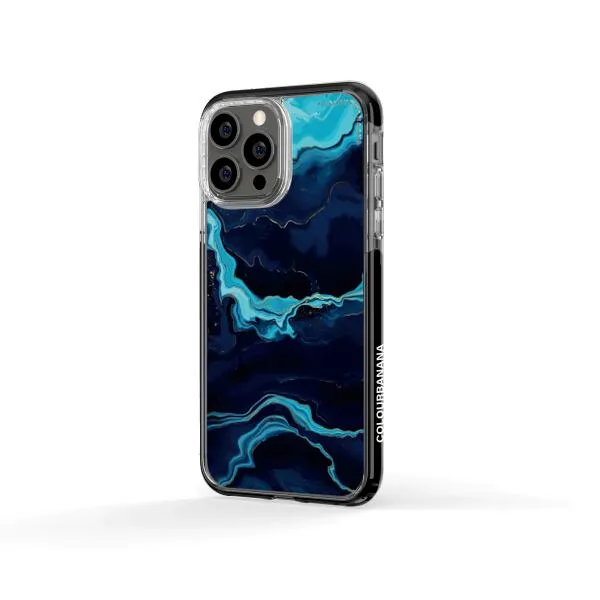 iPhone Case - Navy Blue Marble