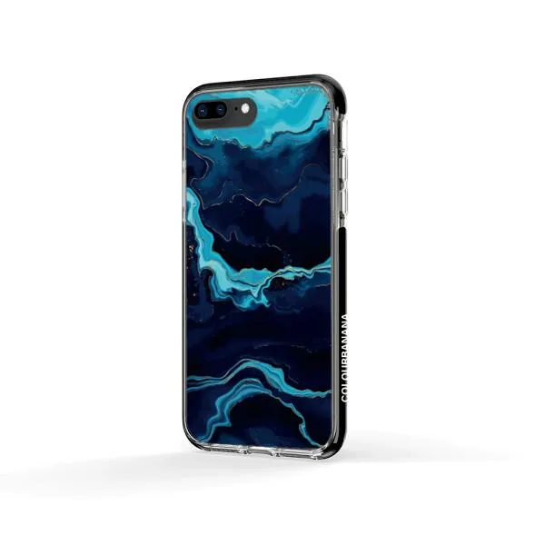 iPhone Case - Navy Blue Marble