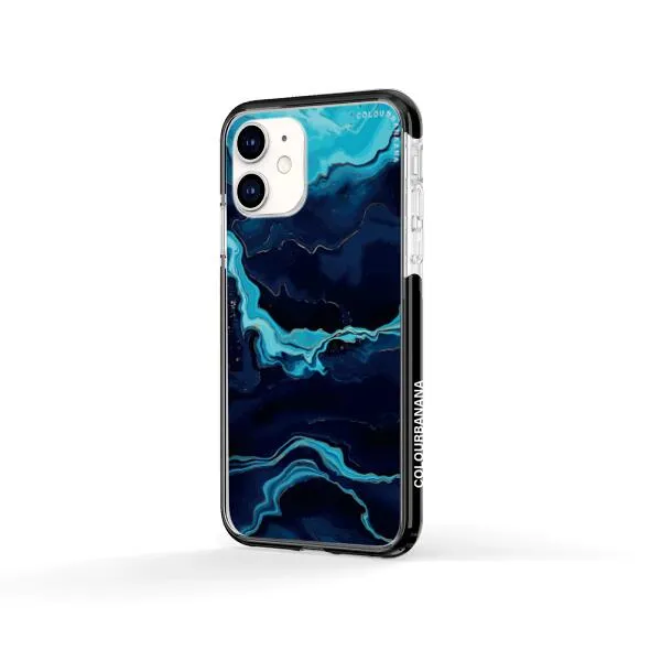 iPhone Case - Navy Blue Marble