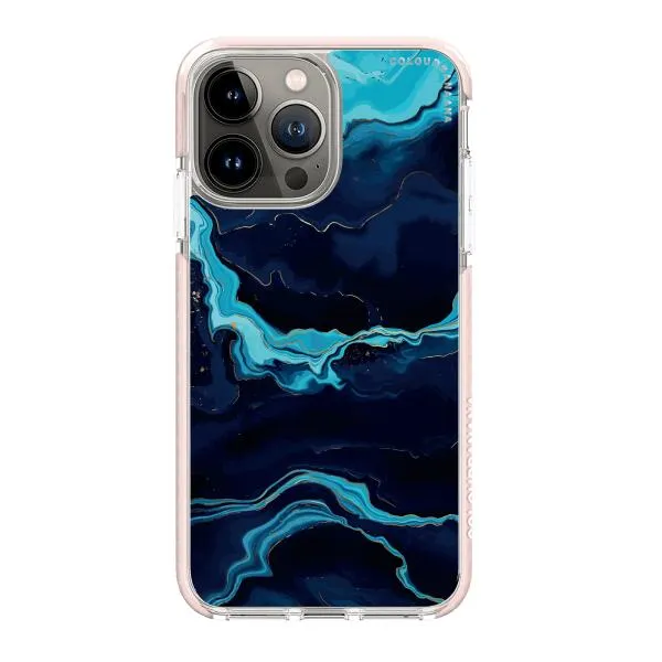 iPhone Case - Navy Blue Marble