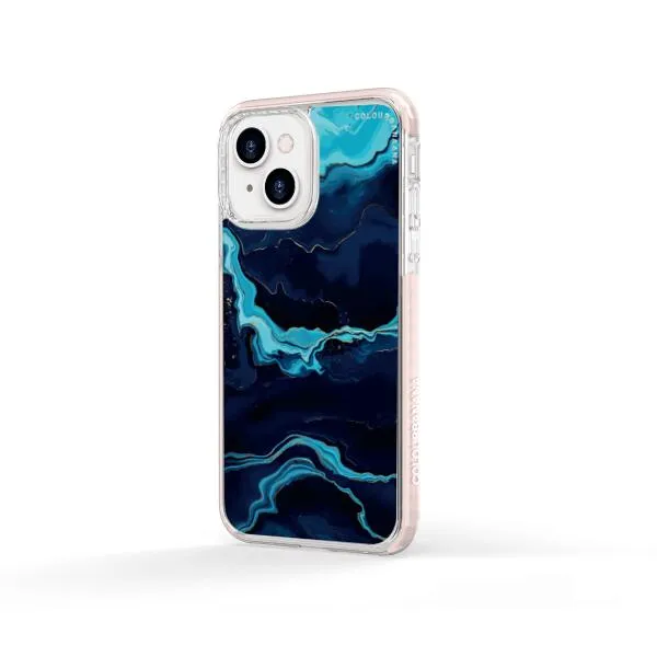 iPhone Case - Navy Blue Marble