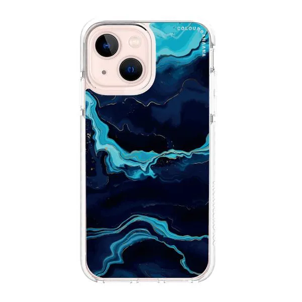 iPhone Case - Navy Blue Marble