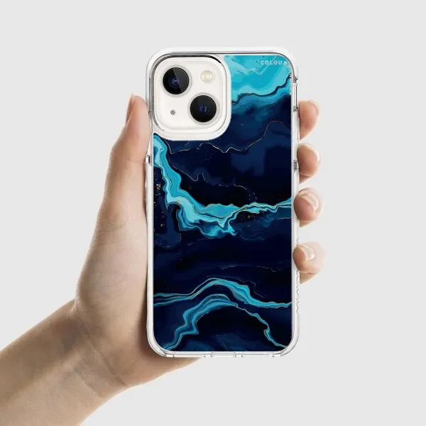 iPhone Case - Navy Blue Marble