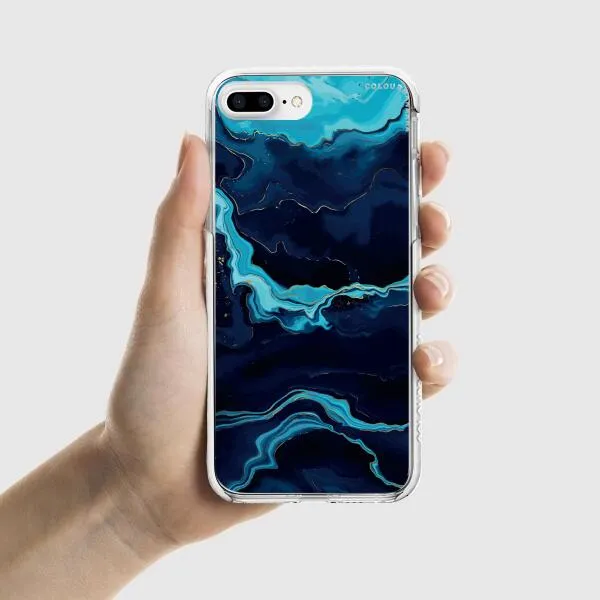 iPhone Case - Navy Blue Marble