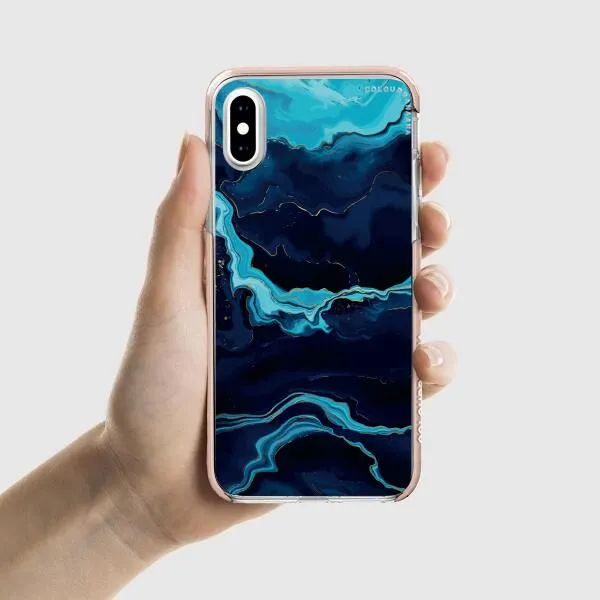 iPhone Case - Navy Blue Marble