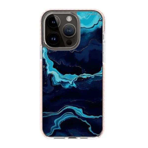 iPhone Case - Navy Blue Marble