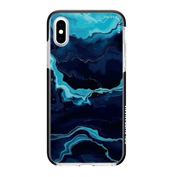 iPhone Case - Navy Blue Marble