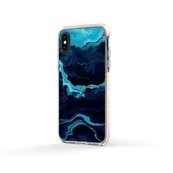 iPhone Case - Navy Blue Marble