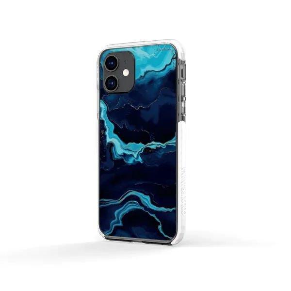 iPhone Case - Navy Blue Marble