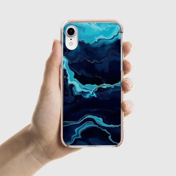 iPhone Case - Navy Blue Marble