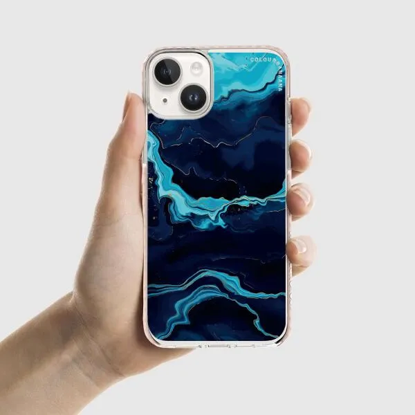 iPhone Case - Navy Blue Marble