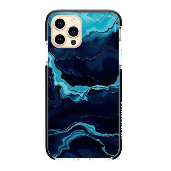 iPhone Case - Navy Blue Marble