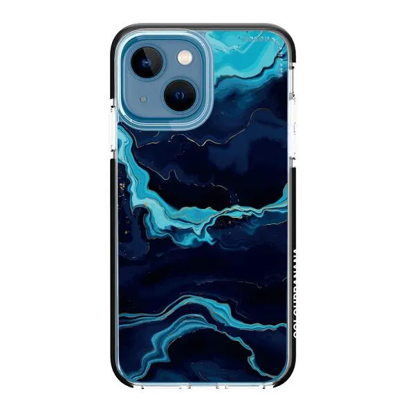 iPhone Case - Navy Blue Marble