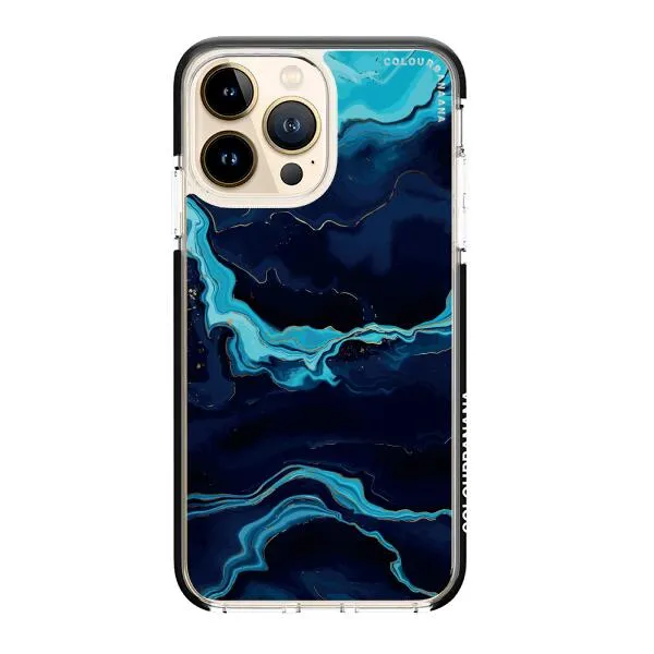 iPhone Case - Navy Blue Marble