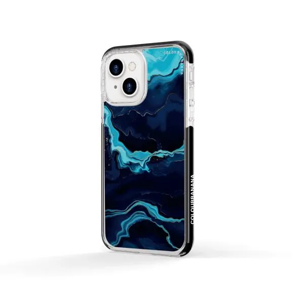 iPhone Case - Navy Blue Marble