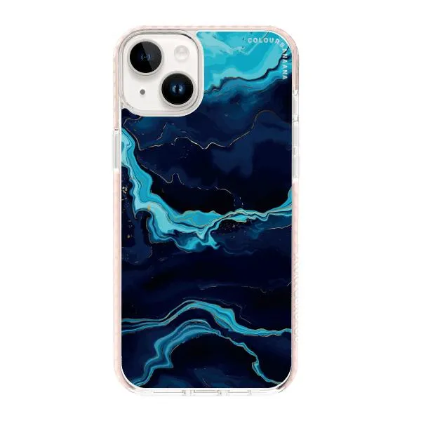 iPhone Case - Navy Blue Marble