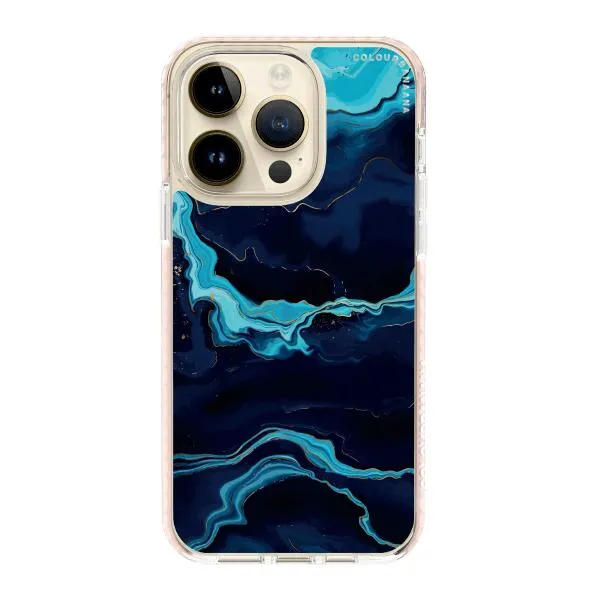 iPhone Case - Navy Blue Marble