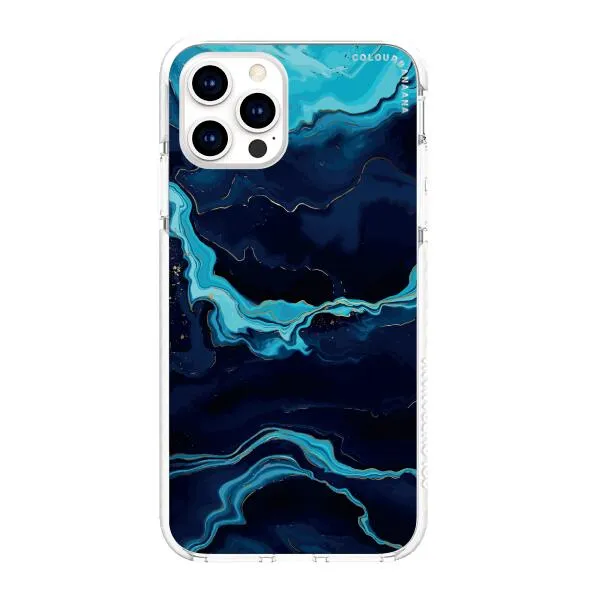 iPhone Case - Navy Blue Marble