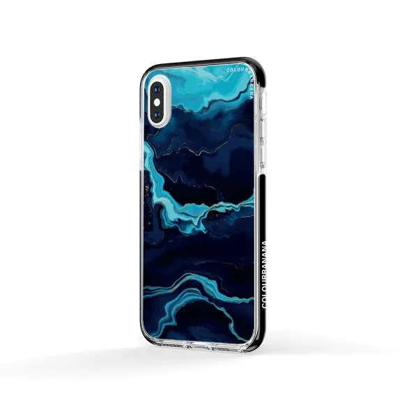 iPhone Case - Navy Blue Marble