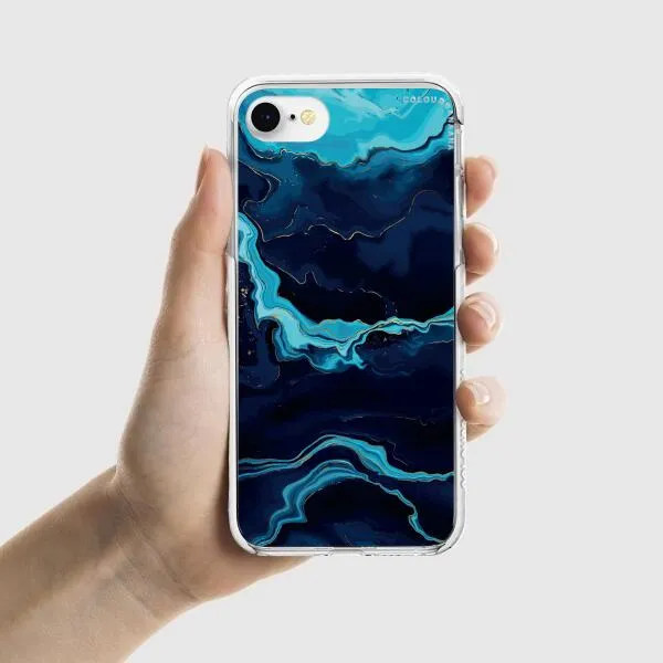 iPhone Case - Navy Blue Marble