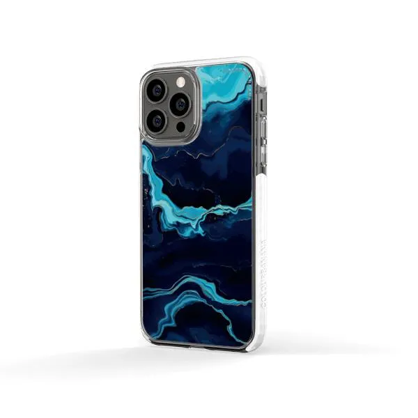 iPhone Case - Navy Blue Marble