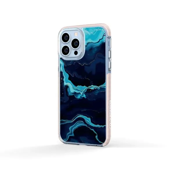 iPhone Case - Navy Blue Marble