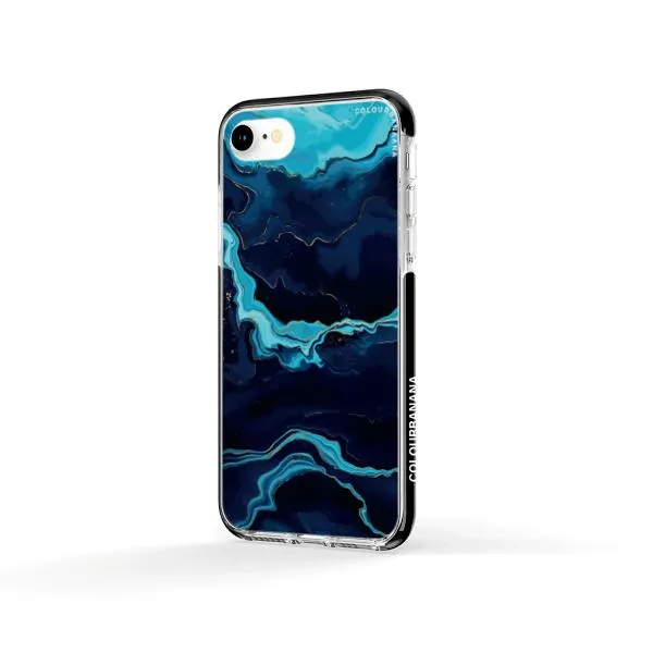 iPhone Case - Navy Blue Marble