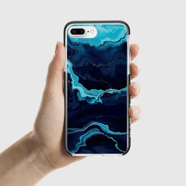 iPhone Case - Navy Blue Marble