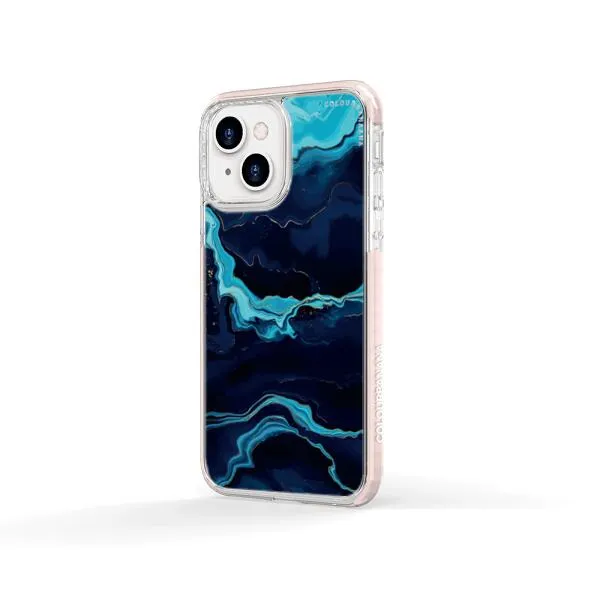 iPhone Case - Navy Blue Marble