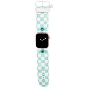 Limited Edition - Audrey Mini Checks on White Calfskin Watchband