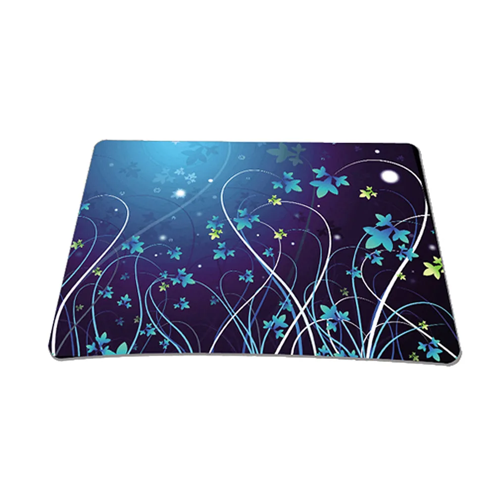 Notebook / Netbook Sleeve Carrying Case w/ Handle & Adjustable Shoulder Strap & Matching Skin & Mouse Pad – Blue Swirl Mid Summer Night Floral