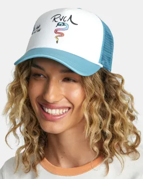 Rose Machado Snaked Foamy Trucker Hat - Moody Blue