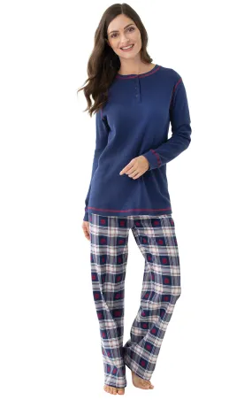 Snowfall Plaid Women's Pajamas - Pet & Owner