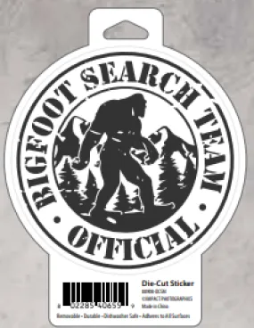 Souvenir Sticker Bigfoot Wilderness Snow Boarder Search Team