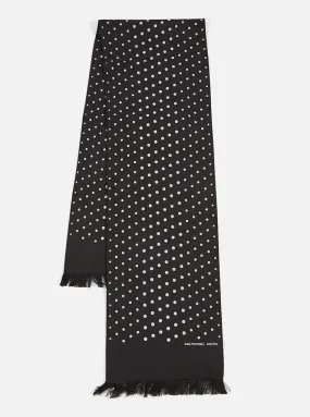 Universal Works, Short Scarf, Black Dot Print