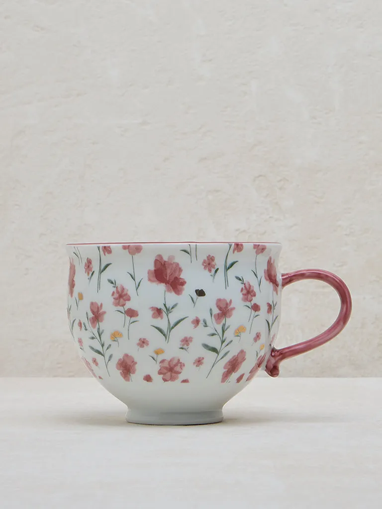 Westside Home Dusty Pink Floral Design Mug